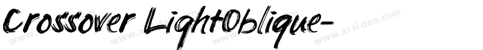 Crossover LightOblique字体转换